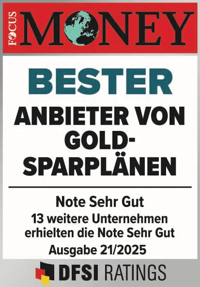 Focus Money — Bester Anbieter von Goldsparplänen 2025